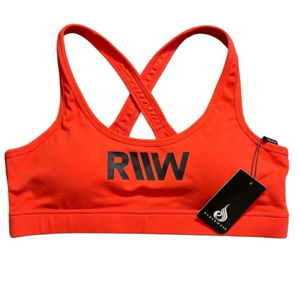 Ryder wear sports bra tangerine orange high impact size large